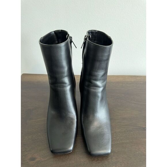 New Sam Edelman Women’s Emma Boots Booties faux Leather Square Toe 9.5 Shoes - Picture 4 of 6